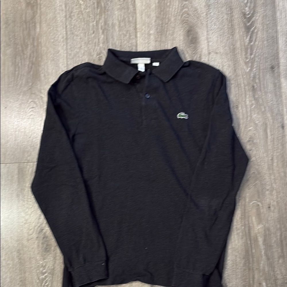 Lacoste Men's Grey/Black Polo Shirt